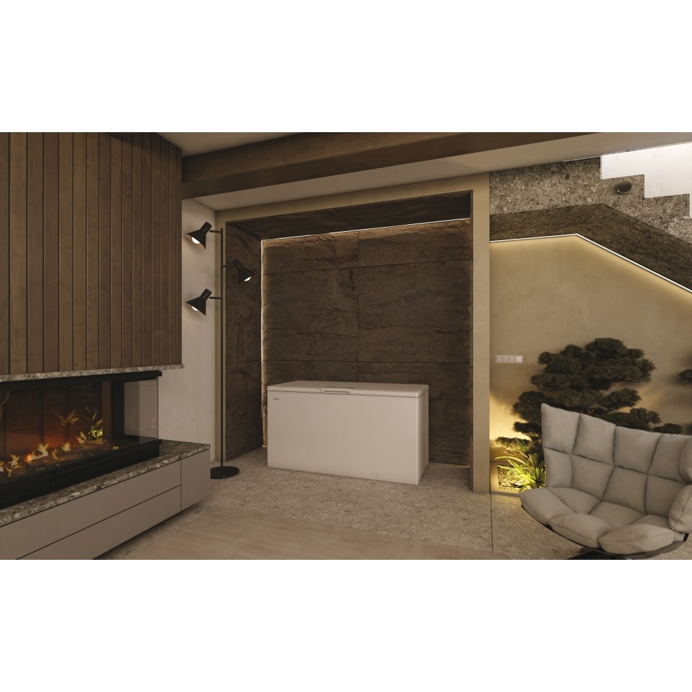 Haier HCE519EK Static 508l Chest Freezer, White, E Rated