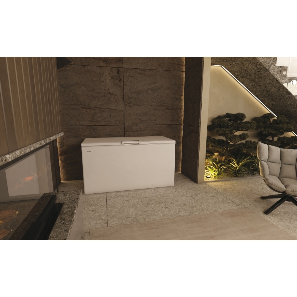 Haier HCE519EK Static 508l Chest Freezer, White, E Rated