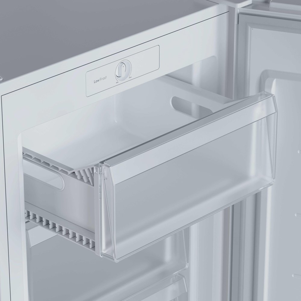 Hoover HONUQ2L58EWHK Low Frost Under Counter Freezer, White, E Rated