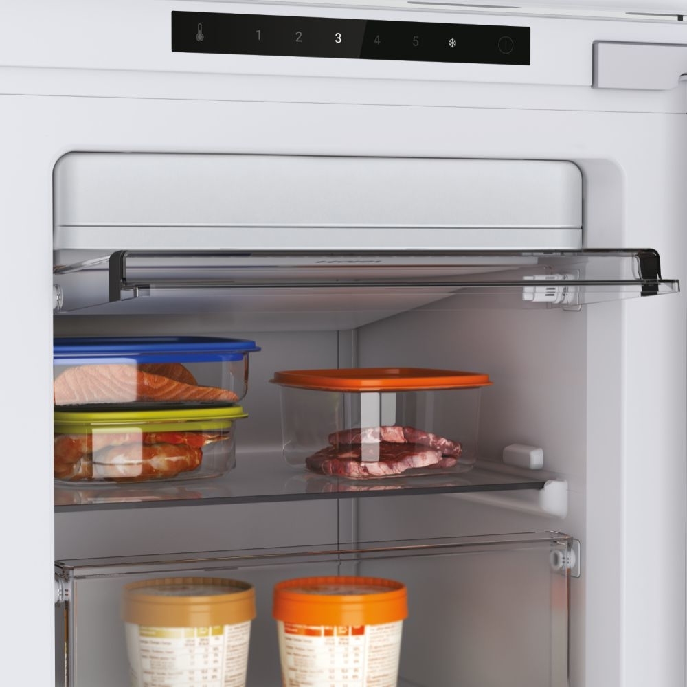 Haier HAUN518EWK Total No Frost Built-In Freezer, Sliding Hinge, White, E Rated