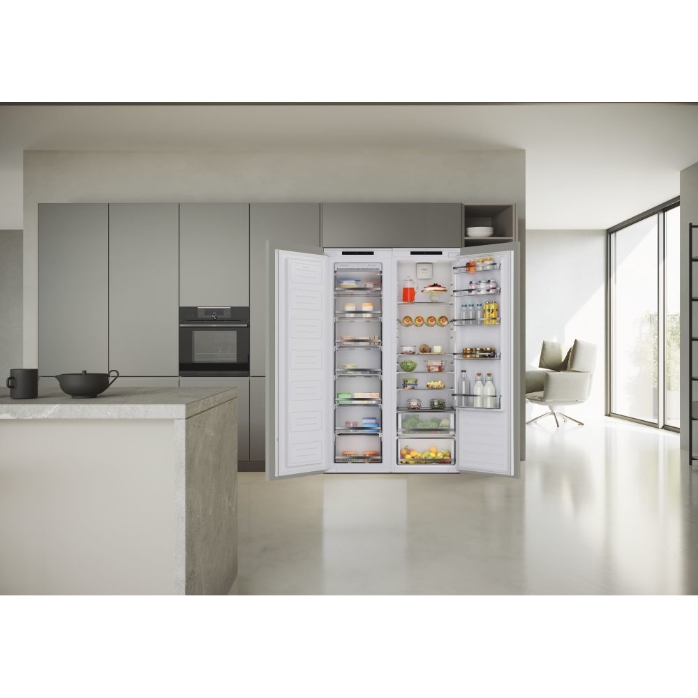 Haier HAUN518EWK Total No Frost Built-In Freezer, Sliding Hinge, White, E Rated