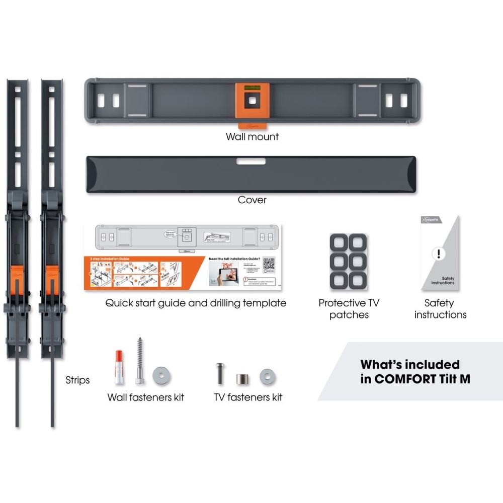 Vogel's TVM 3415 Comfort Tilting TV Wall Mount 32-65", Black