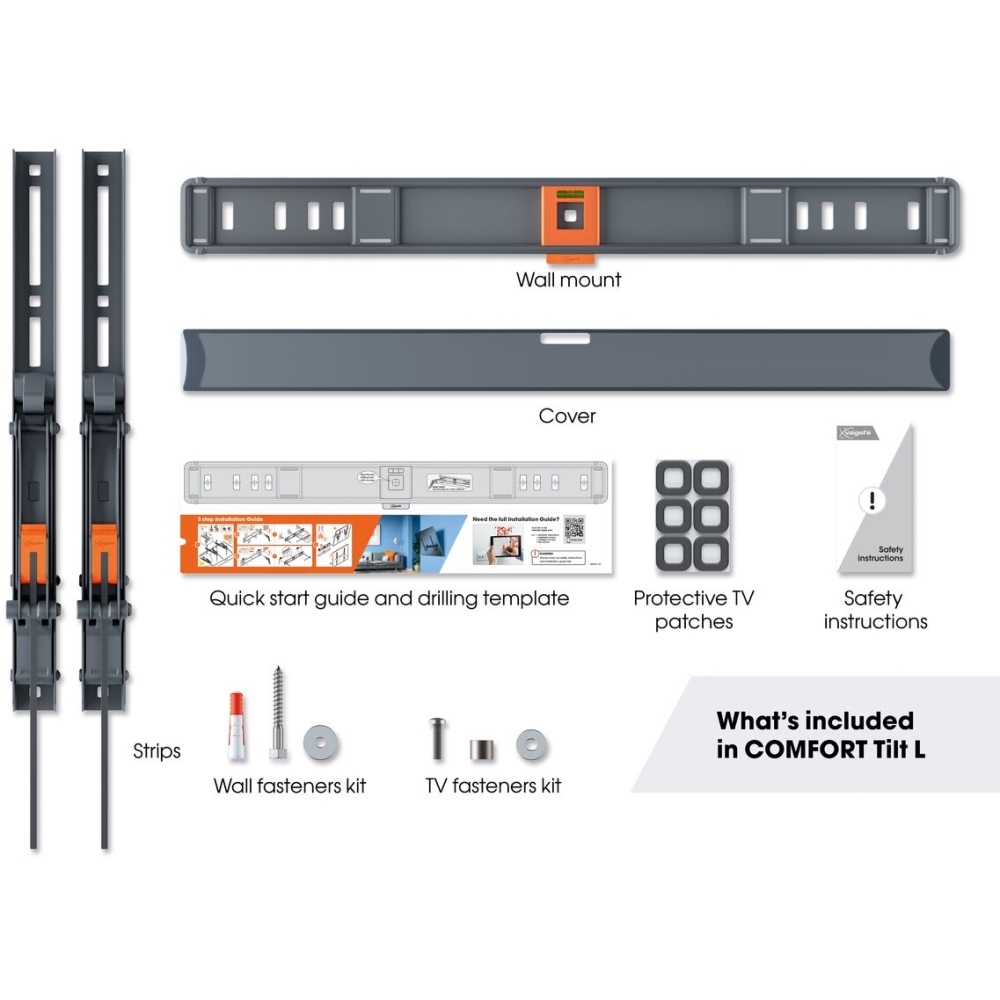 Vogel's TVM 3615 Comfort Tilting TV Wall Mount 40-77", Black