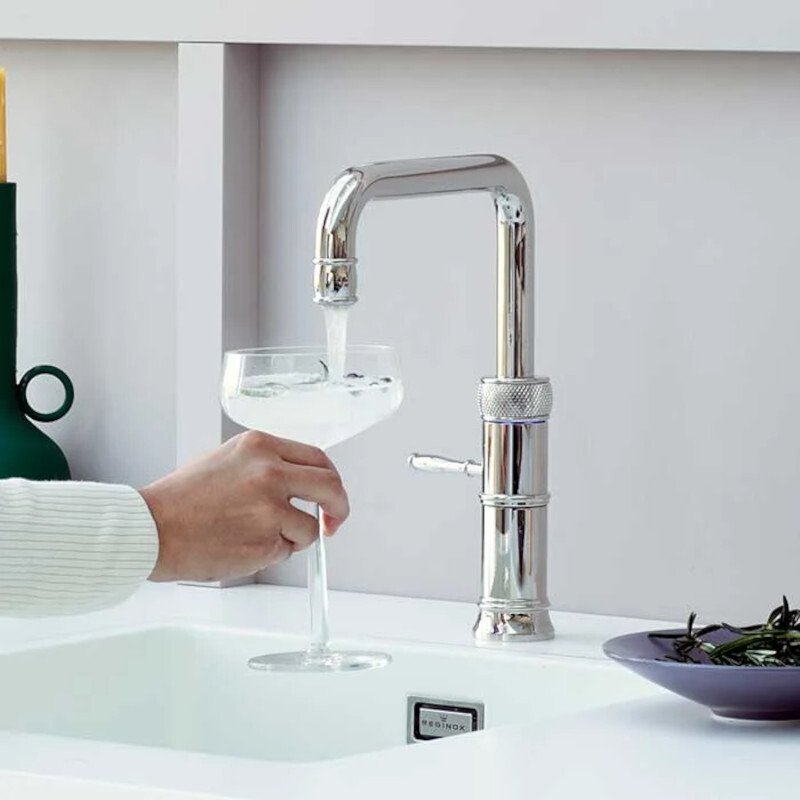 Quooker 3CFSCHR 3 in 1 PRO3 Classic Fusion Square Tap with 3 Litre Tank, Chrome