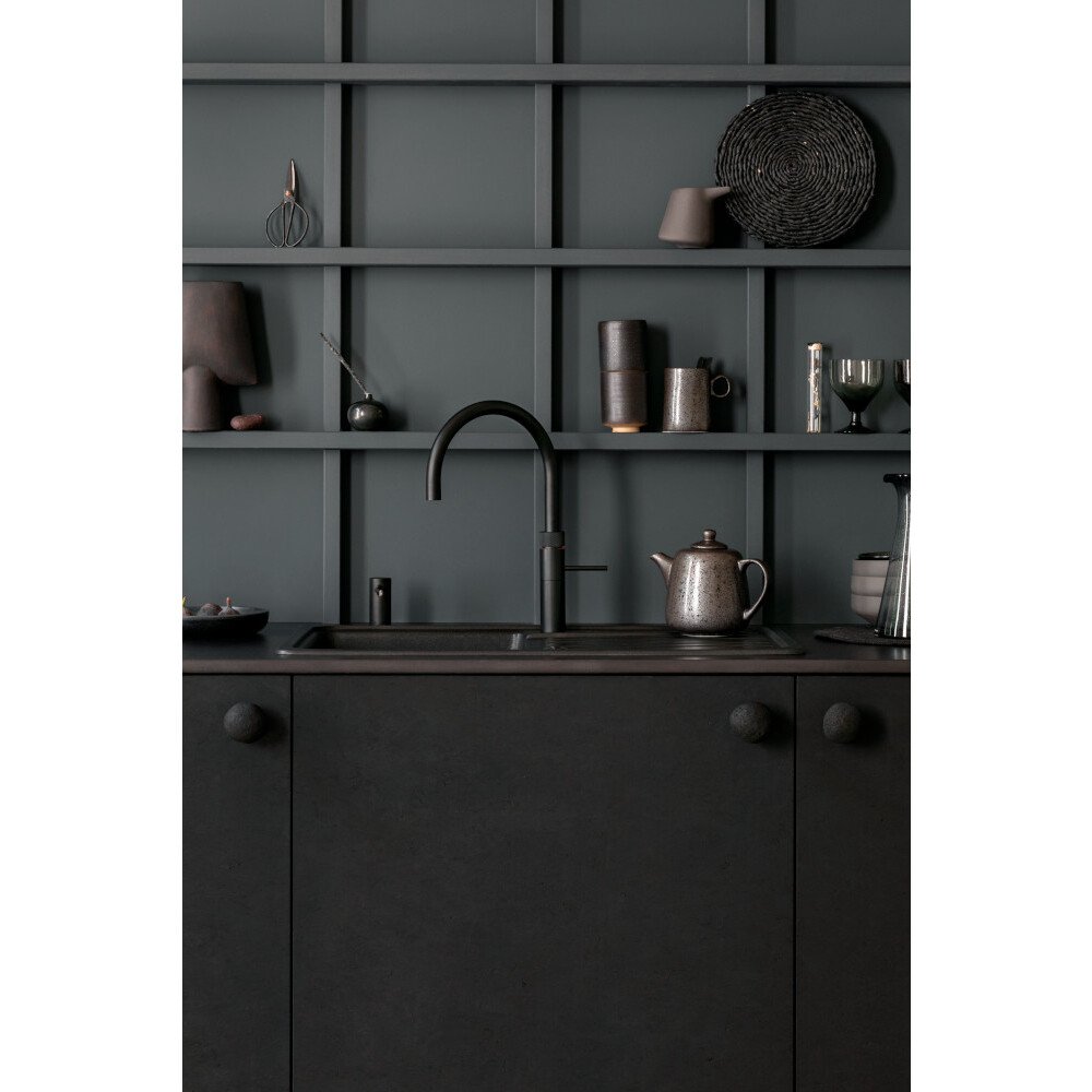 Quooker 3FRBLK 3 in 1 PRO3 Fusion Round Tap with 3 Litre Tank, Black