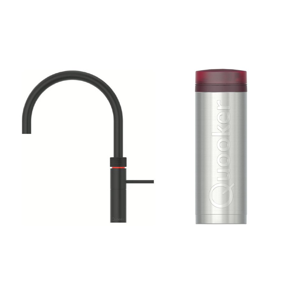 Quooker 3FRBLK 3 in 1 PRO3 Fusion Round Tap with 3 Litre Tank, Black