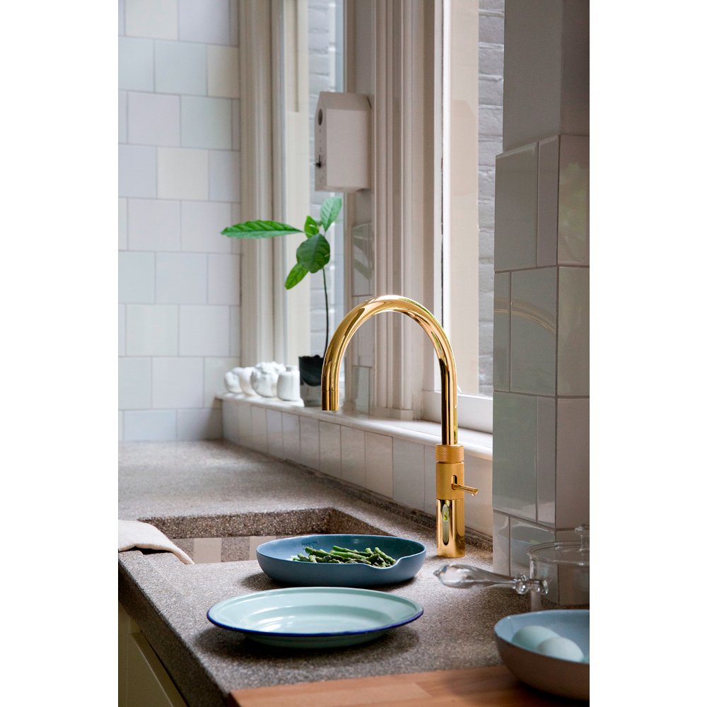 Quooker 3FRGLD 3 in 1 PRO3 Fusion Round Tap with 3 Litre Tank, Gold