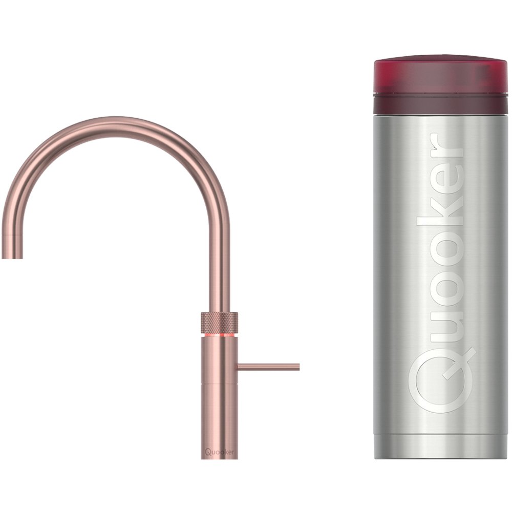 Quooker 3FRRCO 3 in 1 PRO3 Fusion Round Tap with 3 Litre Tank, Rose Copper