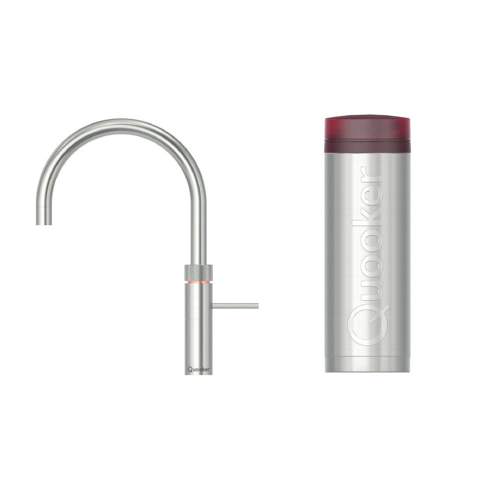 Quooker 3FRRVS 3 in 1 PRO3 Fusion Round Tap with 3 Litre Tank, Stainless Steel