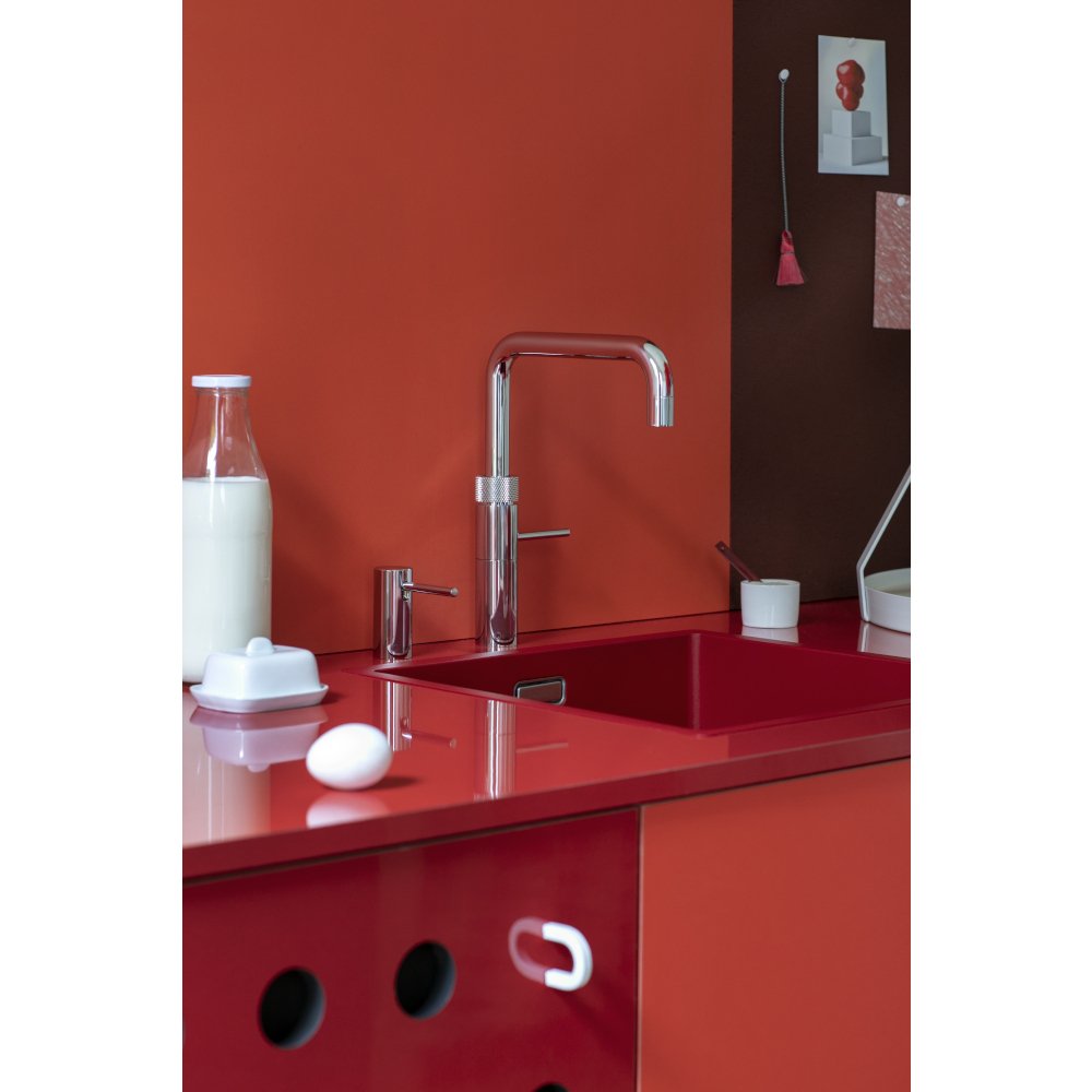 Quooker 3FSCHR 3 in 1 PRO3 Fusion Square Tap with 3 Litre Tank, Chrome