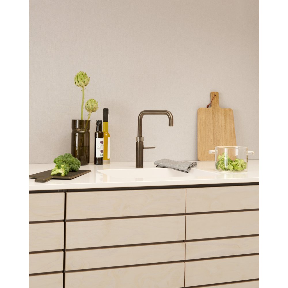 Quooker 3FSGME 3 in 1 PRO3 Fusion Square Tap with 3 Litre Tank, Gunmetal