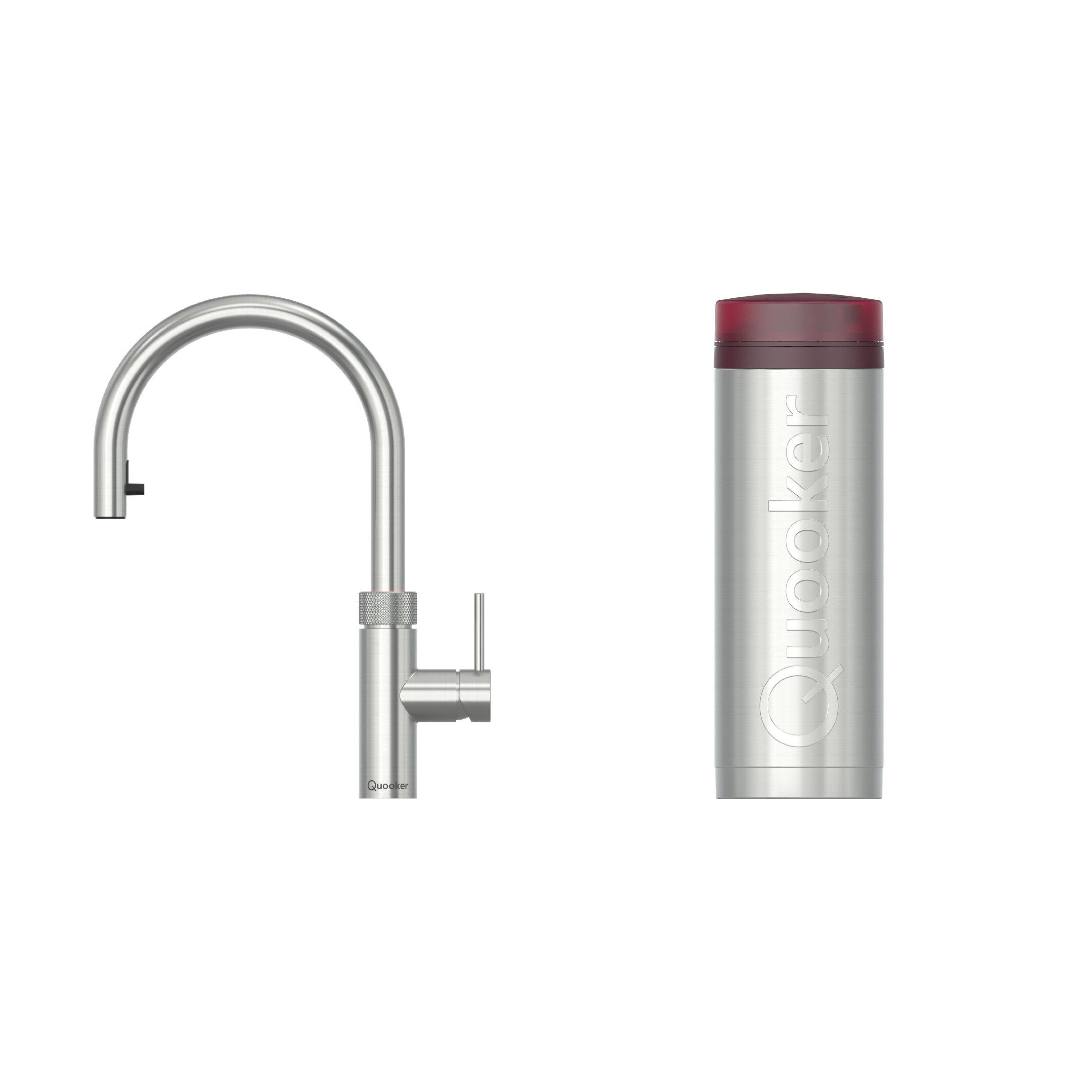 Quooker 3XRRVS 3 in 1 PRO3 Flex 2.0 Round Tap with 3 Litre Tank, Stainless Steel