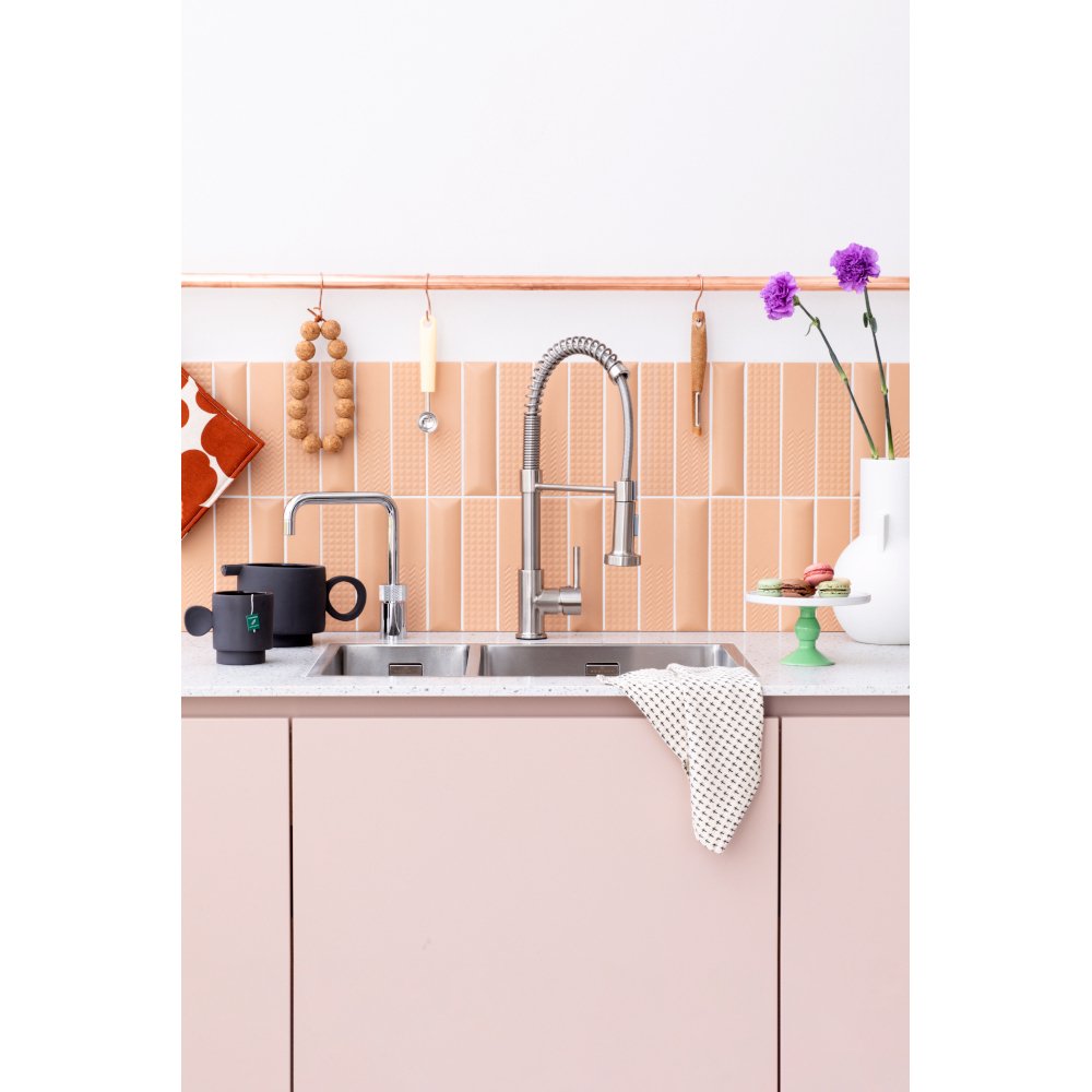 Quooker 3NSCHR Nordic Square Tap with 3 Litre Tank, Chrome (Boiling Water Tap Only)