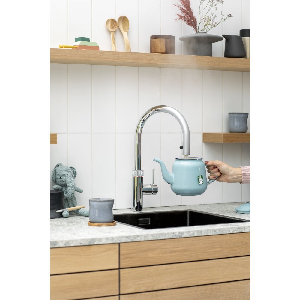 Quooker 3XCHR 3 in 1 PRO3 Flex Round Tap with 3 Litre Tank, Chrome