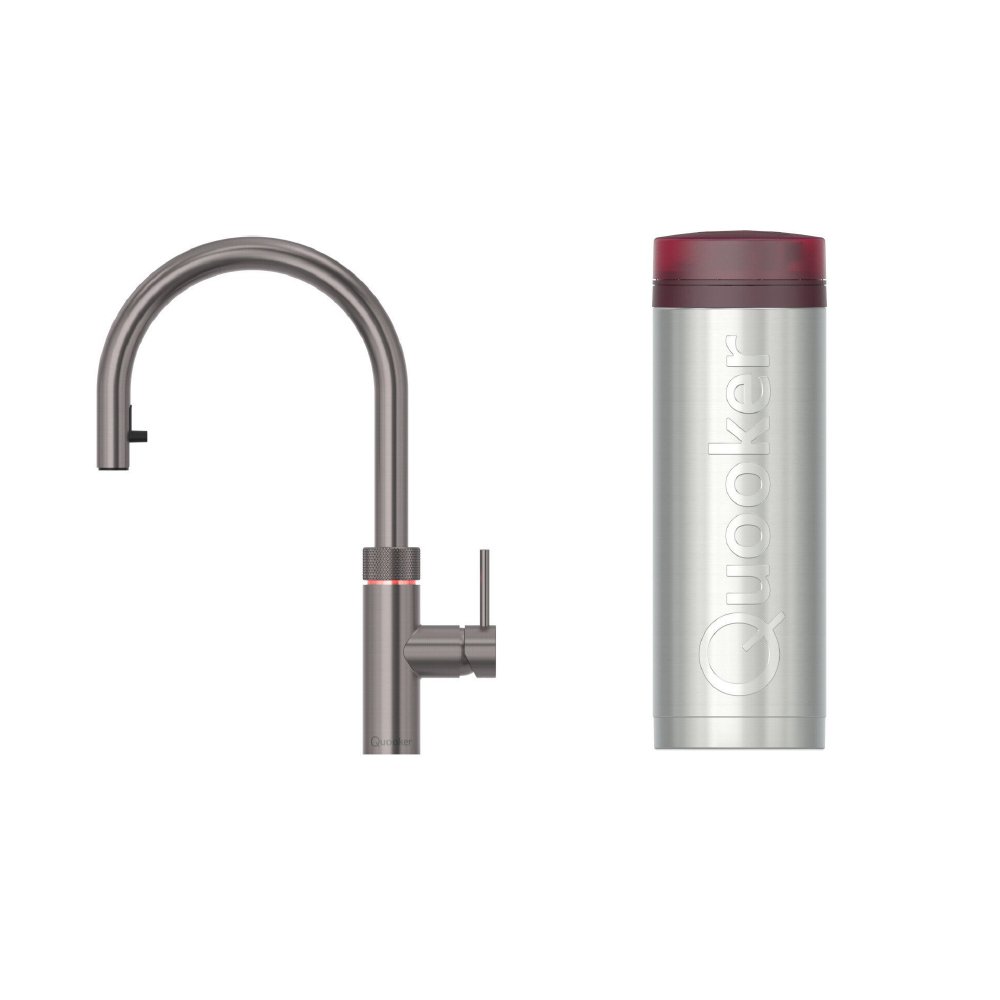 Quooker 3XGME 3 in 1 PRO3 Flex Round Tap with 3 Litre Tank, Gunmetal