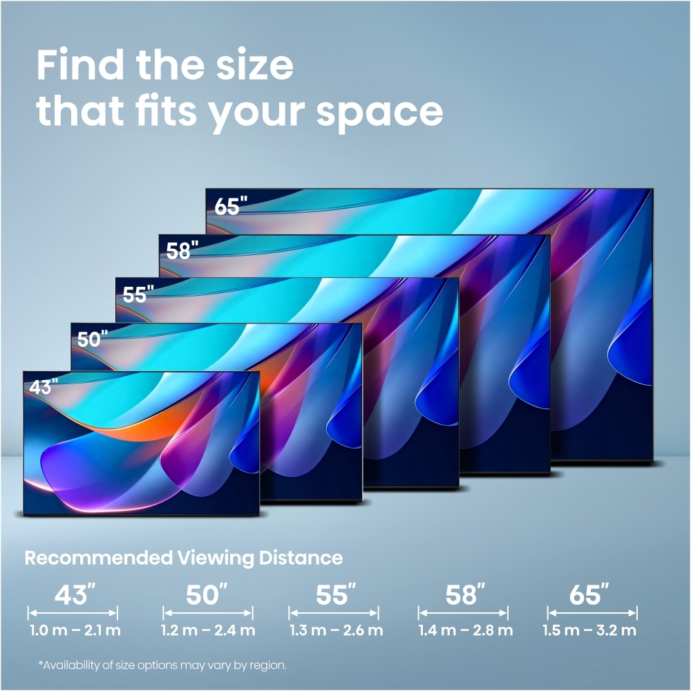 Hisense 43A6STUK 43" DLED Smart Television, 4K Ultra HD, Black, E Rated