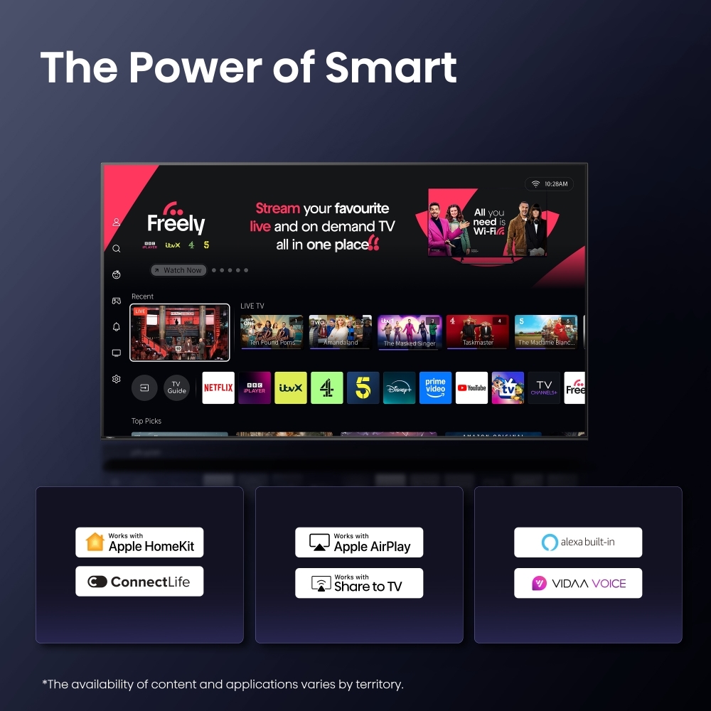 Hisense 43A7QTUK 43" QLED Smart Television, 4K Ultra HD, Black, F Rated