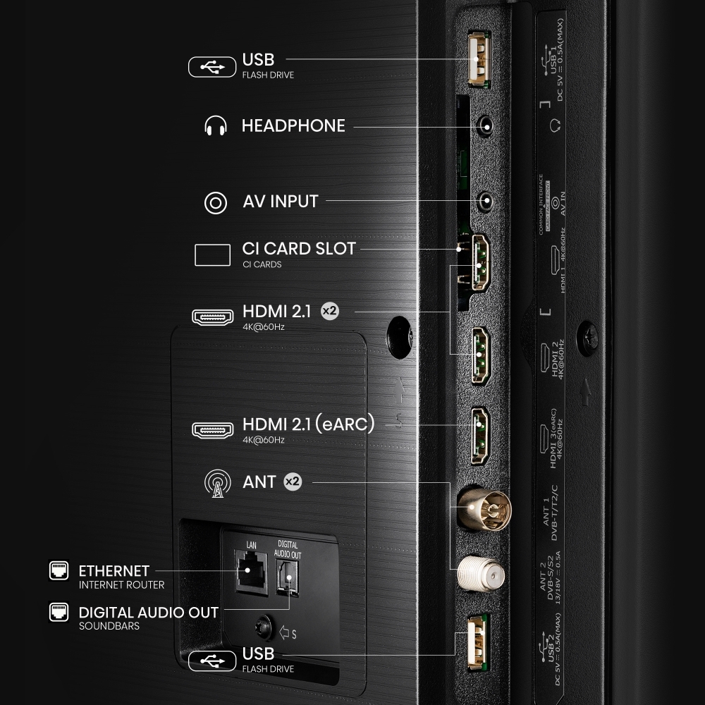 Hisense 43A7QTUK 43" QLED Smart Television, 4K Ultra HD, Black, F Rated