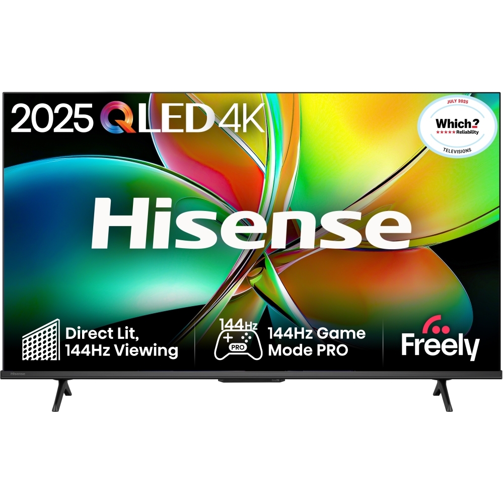 Hisense 43E78QTUK PRO 43" QLED Smart Television, 4K Ultra HD, Black, F Rated