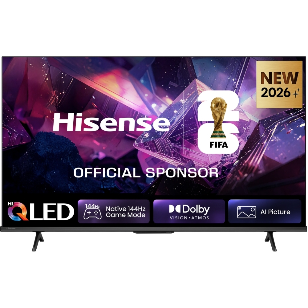 Hisense 43E7STUK PRO 43" QLED Smart Television, 4K Ultra HD, Black, F Rated