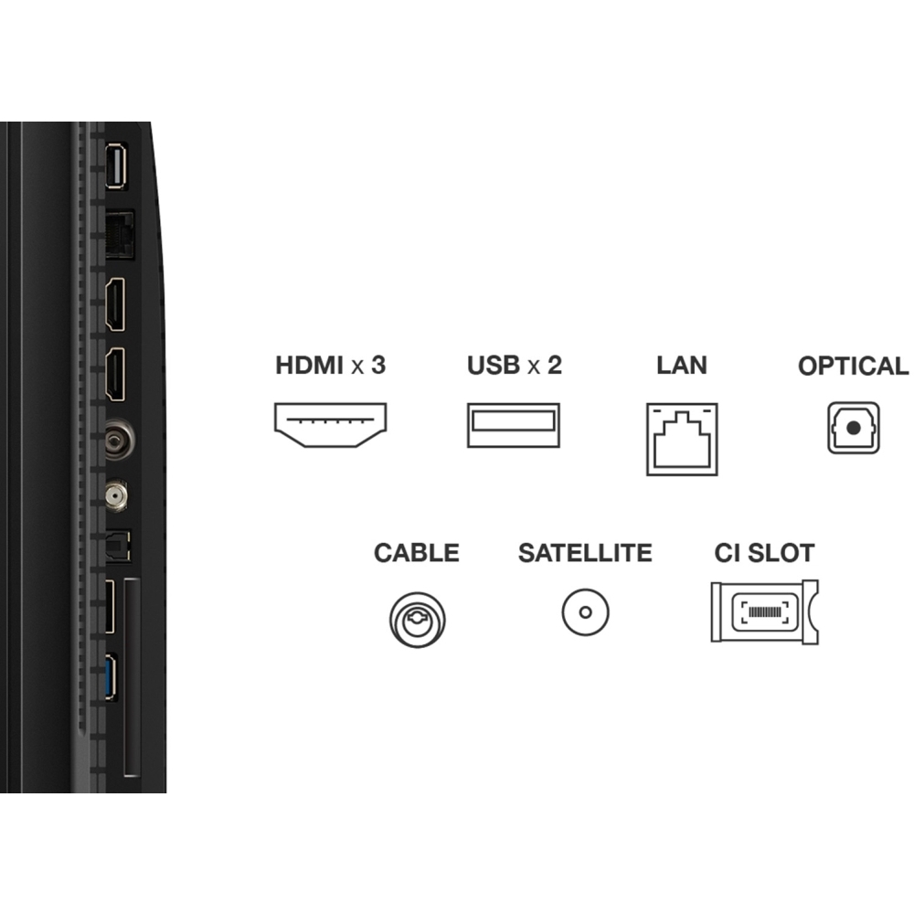 TCL 43P7K-UK 43" QLED Smart Television, 4K Ultra HD, Black, F Rated