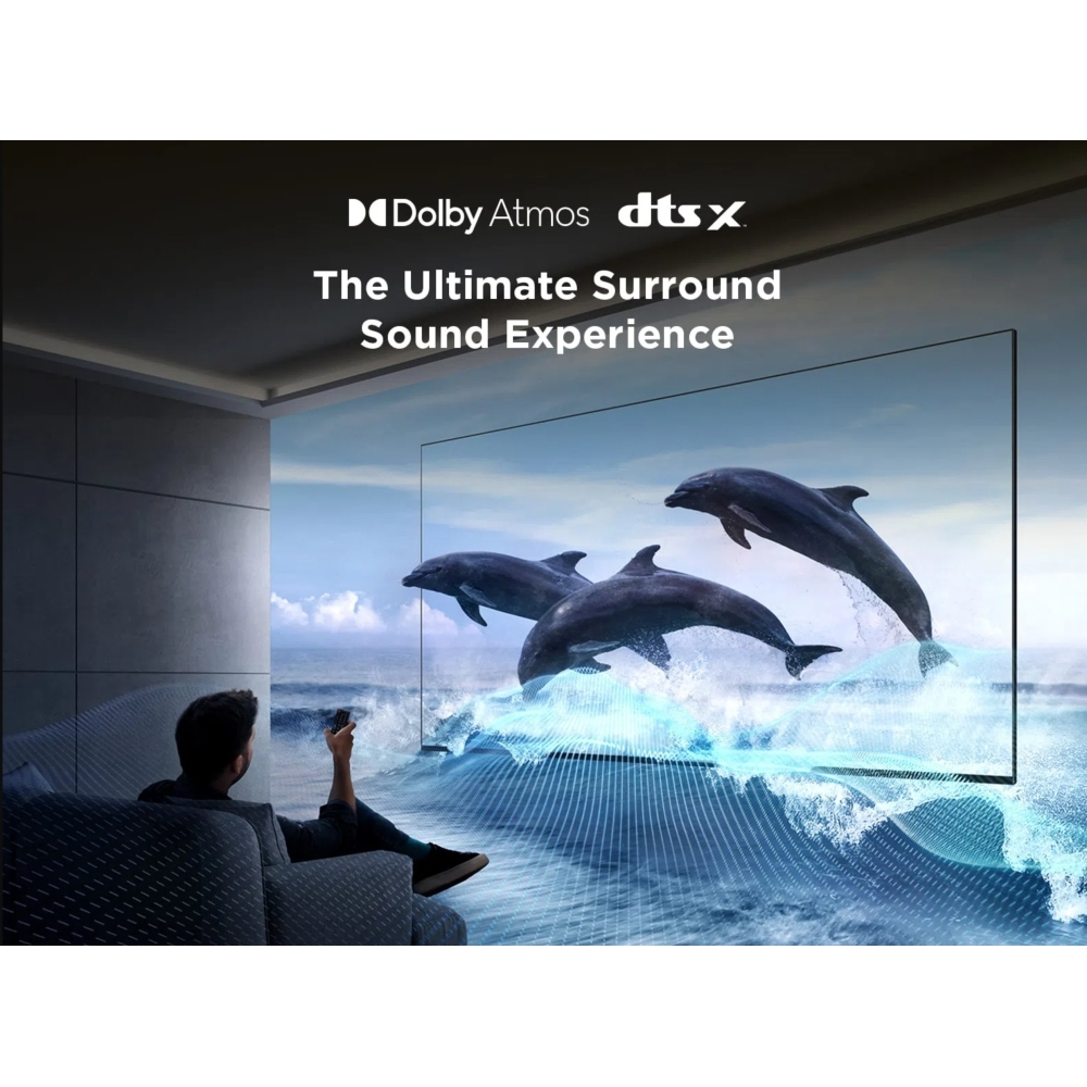 TCL 43T6C-UK 43" QLED Smart Television, 4K Ultra HD, Black, G Rated