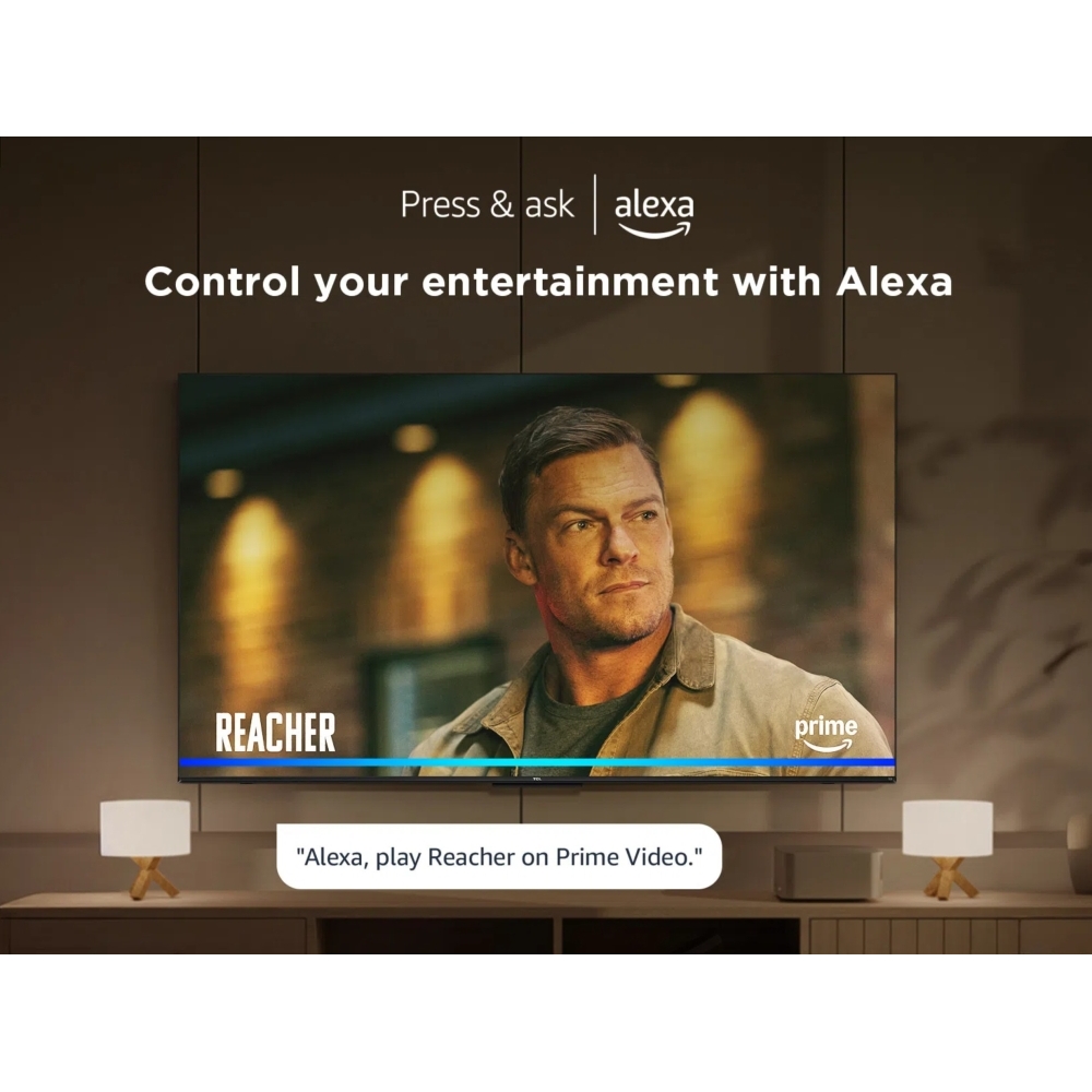 TCL 43T6C-UK 43" QLED Smart Television, 4K Ultra HD, Black, G Rated