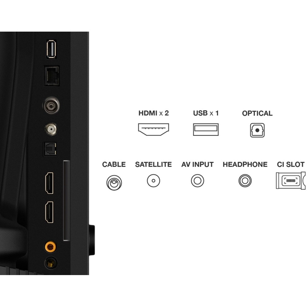 TCL 43V5C-UK 43" QLED Smart Television, Full HD, Black, F Rated