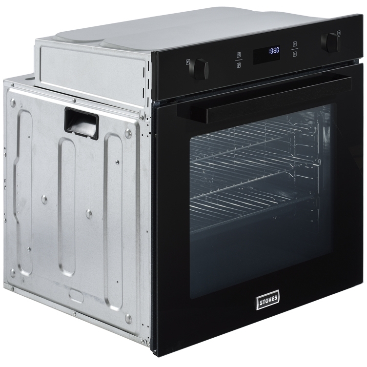 Stoves SEB602PY Black Built-In Electric Single Oven with Pyrolytic Cleaning, A Rated
