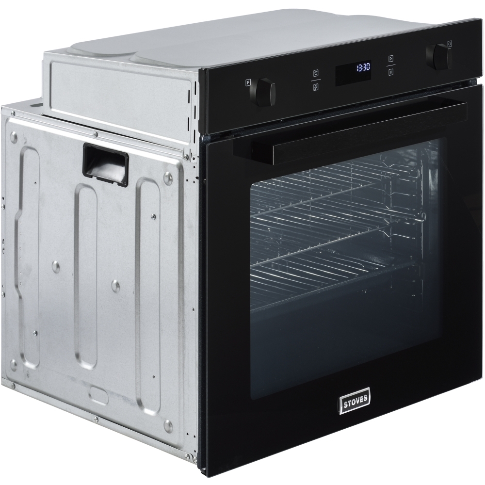 Stoves SEB602PY Black Built-In Electric Single Oven with Pyrolytic Cleaning, A Rated