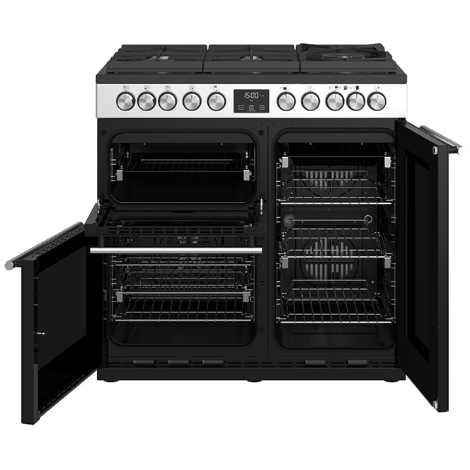 Buy Stoves Precision Deluxe S900DF GTG Stainless Steel 90cm Dual Fuel