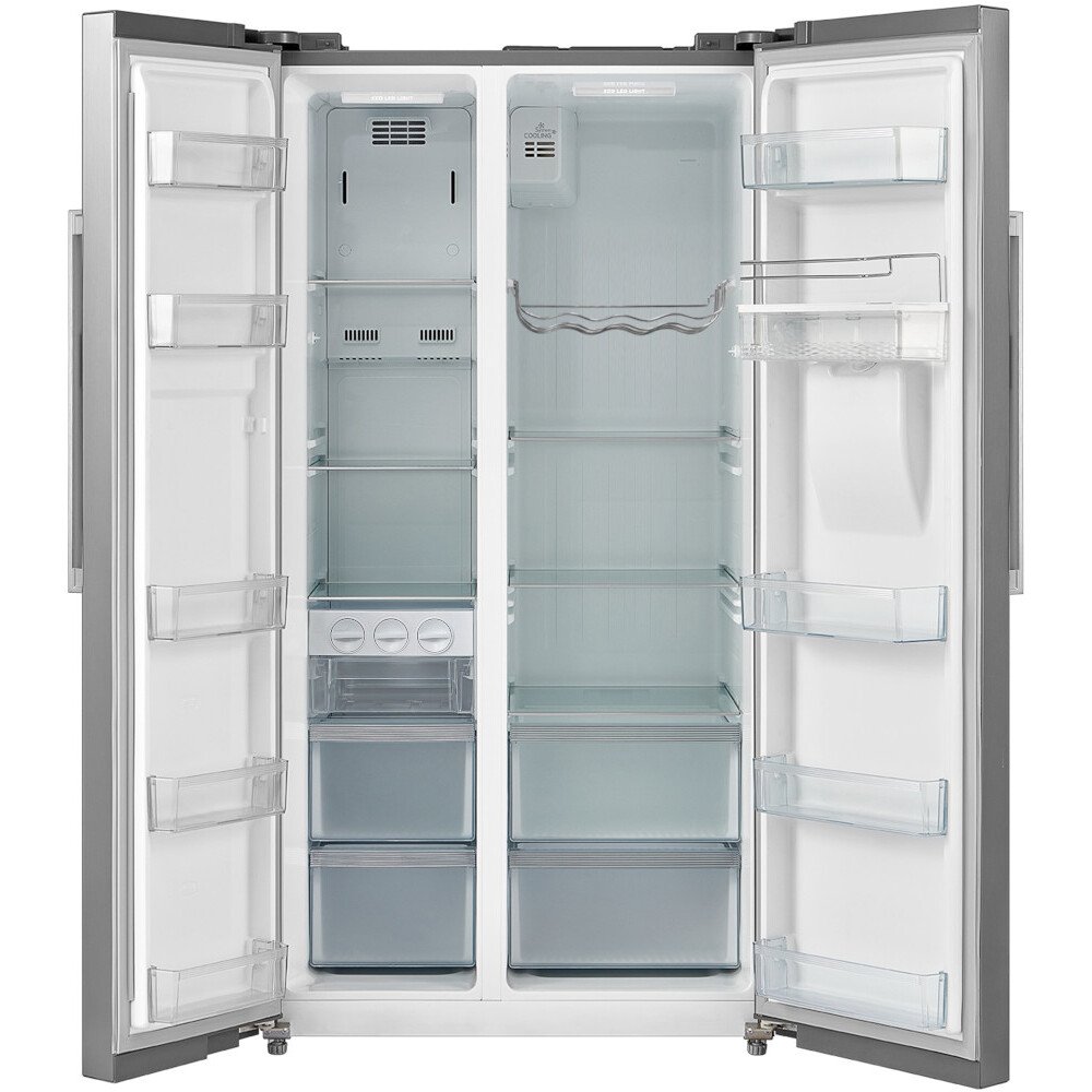 Stoves SXS909WTD Stainless Steel American Fridge Freezer,  Non-Plumbed, E Rated