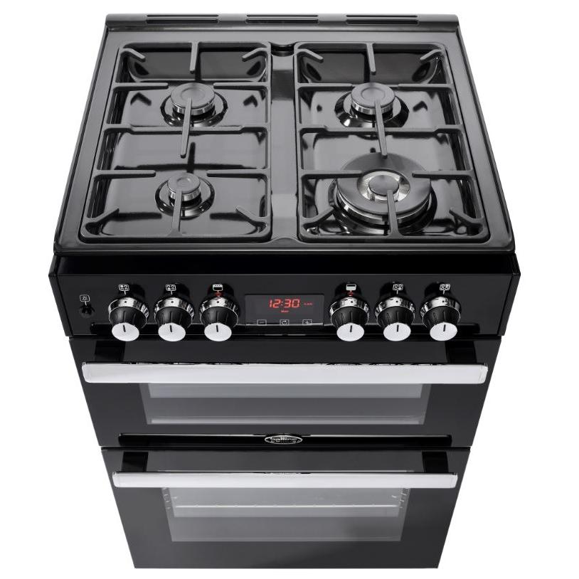 Buy Belling Cookcentre 60DF Black Dual Fuel Cooker with Double Oven