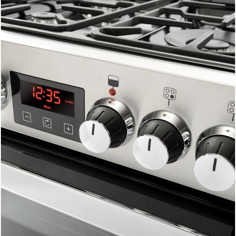 Belling Cookcentre 60DF Stainless Steel Dual Fuel Cooker with Double