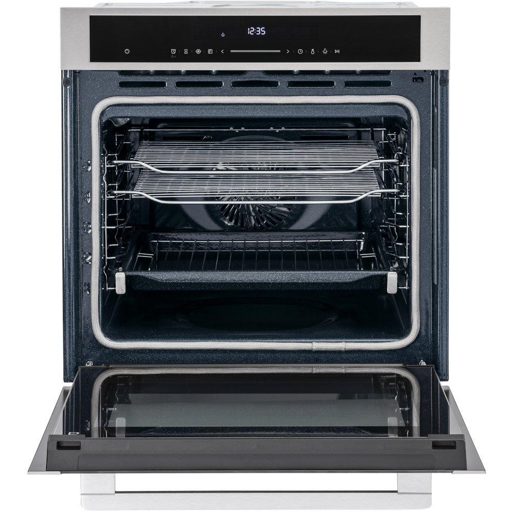 Belling ComfortCook BI603MFPY Stainless Steel Built-In Electric Single Oven with Pyrolytic Cleaning, A+ Rated