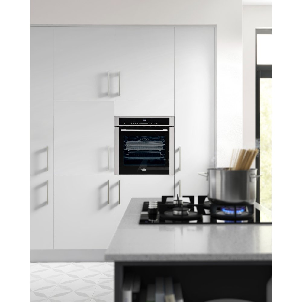 Belling ComfortCook BI603MFPY Stainless Steel Built-In Electric Single Oven with Pyrolytic Cleaning, A+ Rated