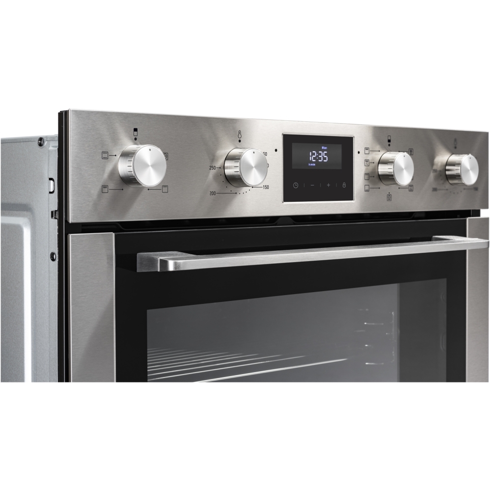 Belling BI903MFC Stainless Steel BuiltIn Electric Double Oven, A Rated