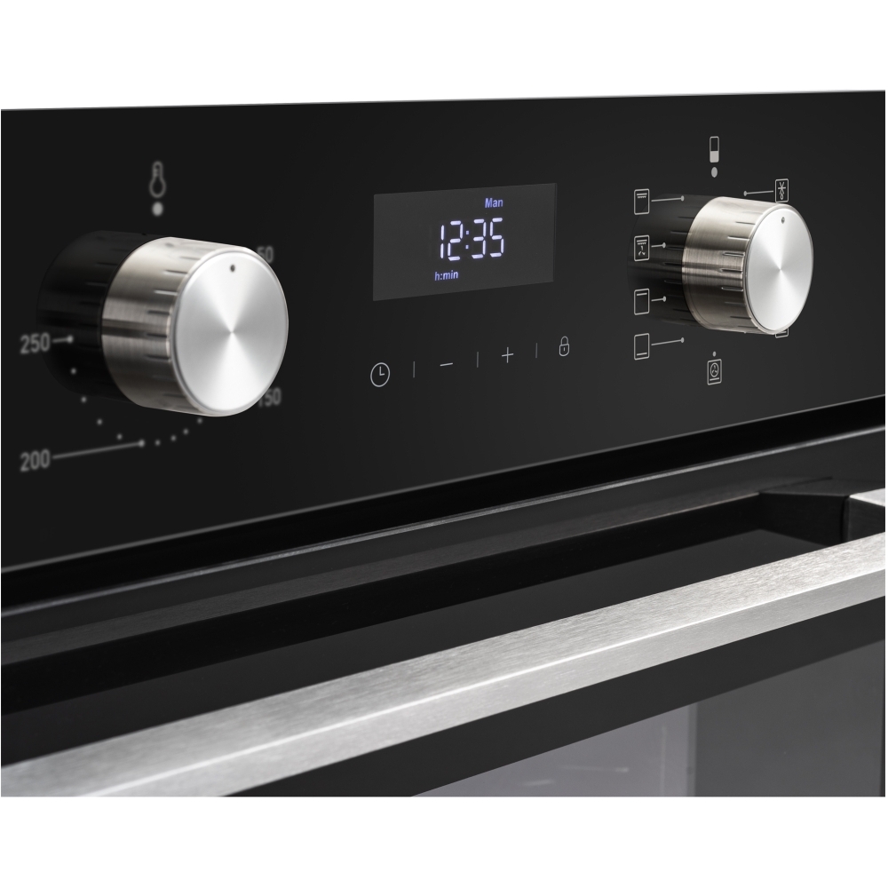 Belling BI903MFC Black BuiltIn Electric Double Oven, A Rated