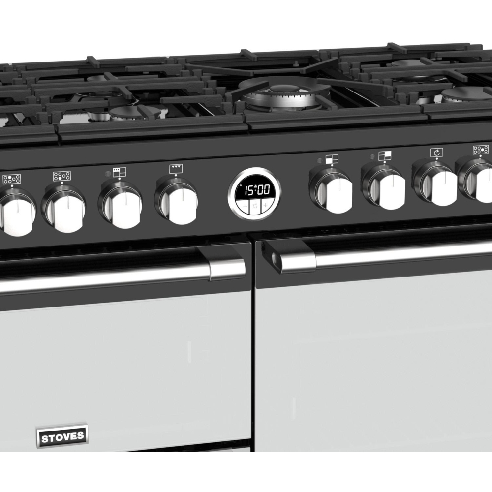 Stoves Sterling S1000DF MK22 Black 100cm Dual Fuel Range Cooker, A