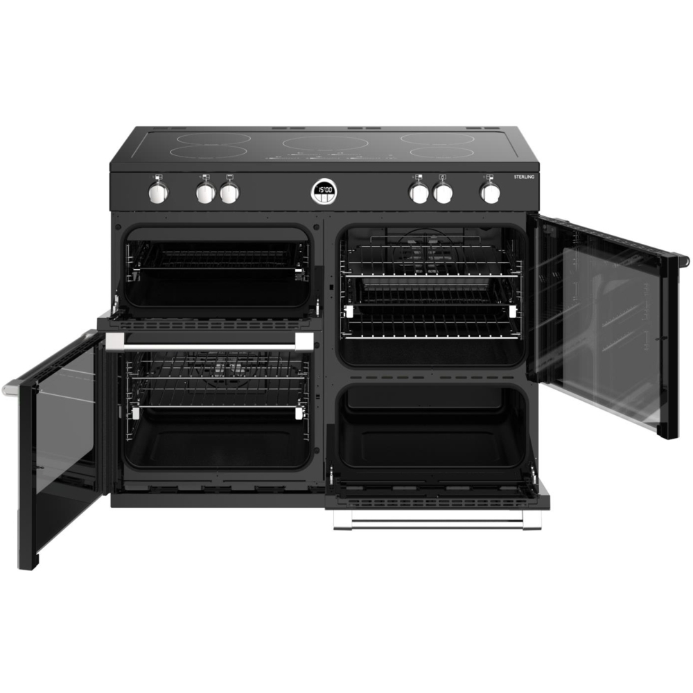 Stoves Sterling S1100Ei MK22 Black 110cm Induction Range Cooker, A
