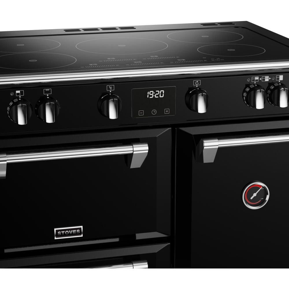 Stoves Richmond Deluxe D900Ei TCH Black 90cm Induction Range Cooker, A