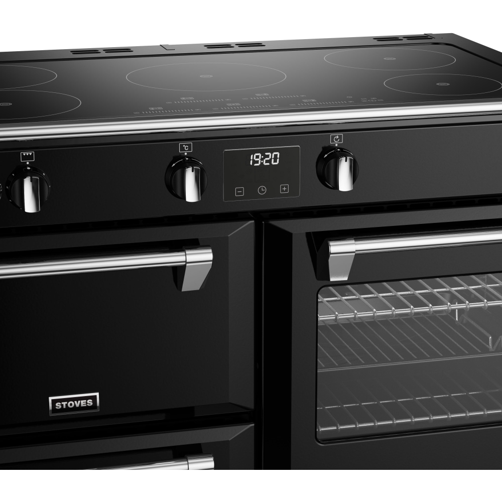 Stoves Richmond Deluxe D1000Ei TCH Black 100cm Induction Range Cooker