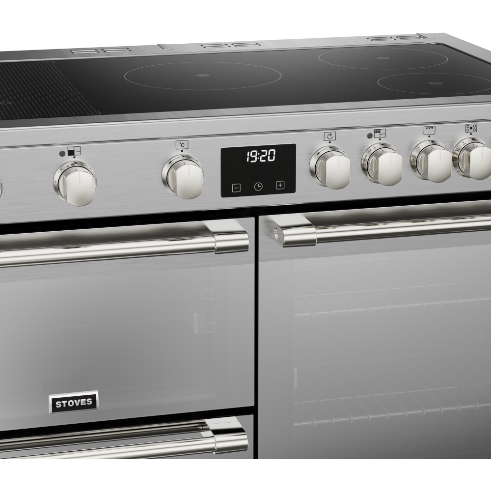 Stoves Sterling Deluxe D1000Ei RTY Stainless Steel 100cm Induction
