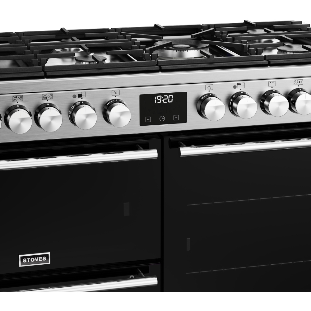 Stoves Precision Deluxe D1100DF Stainless Steel 110cm Dual Fuel Range