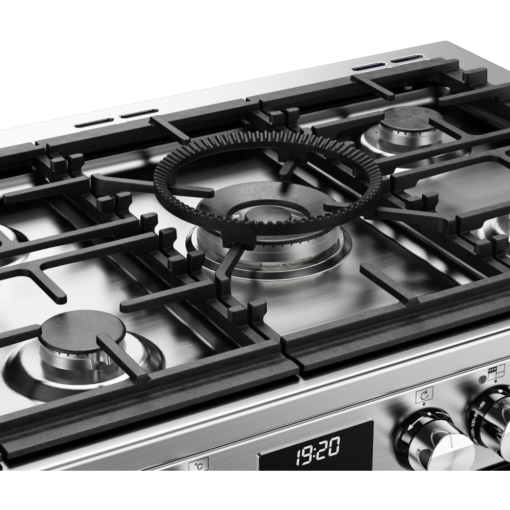 Stoves Precision Deluxe D1100DF Stainless Steel 110cm Dual Fuel Range