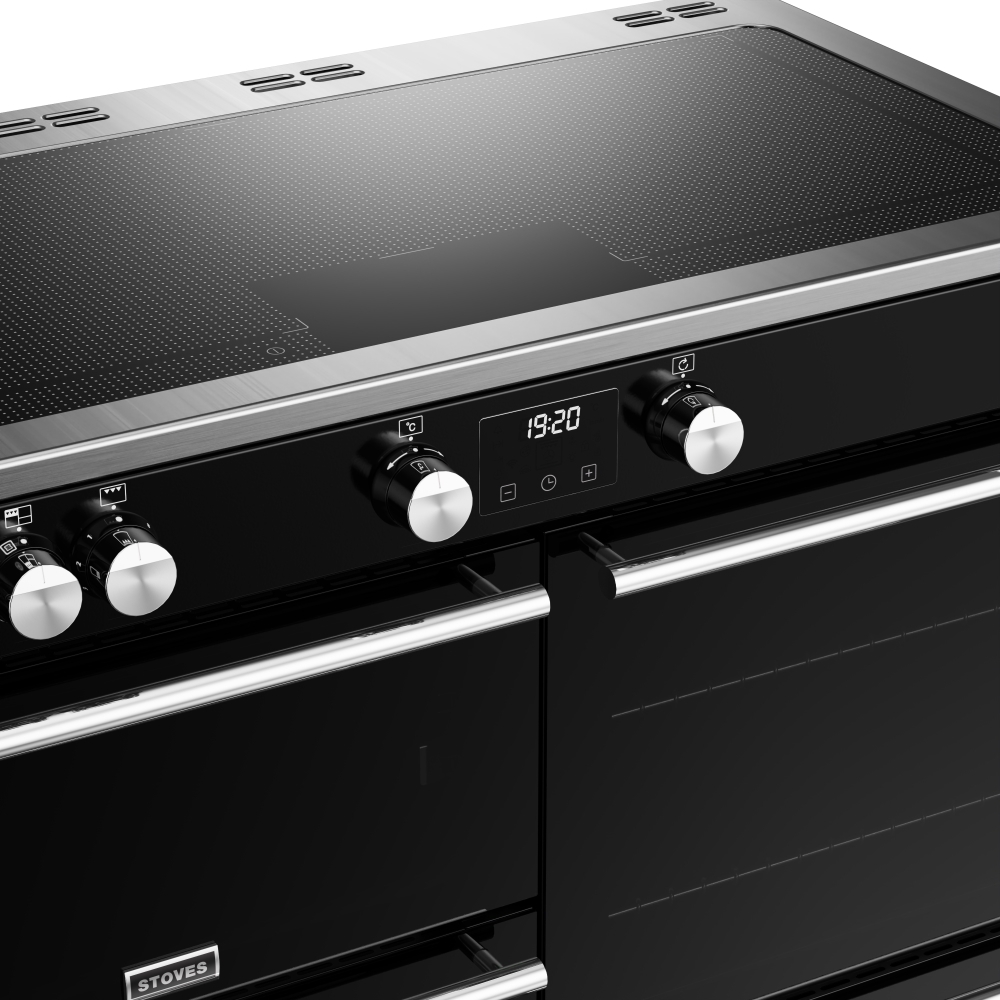 Stoves Precision Deluxe D1100Ei ZLS Black 110cm Induction Range Cooker, A Rated