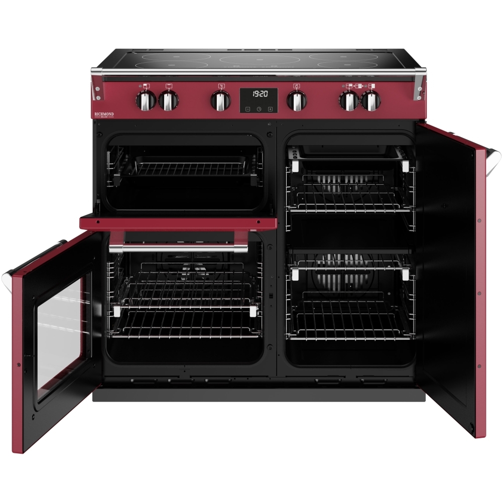 Stoves Richmond Deluxe D900Ei TCH Chilli Red 90cm Induction Range Cooker, A Rated