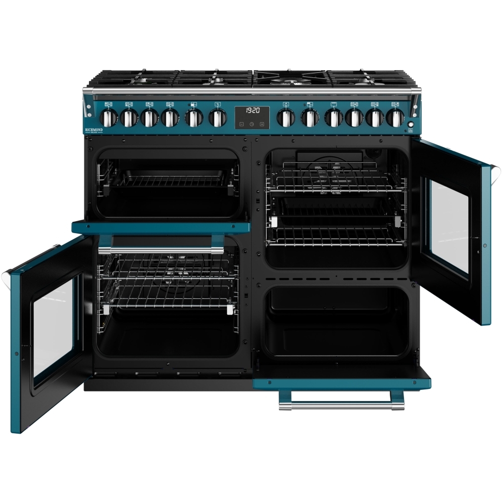 Stoves Richmond Deluxe D1000DF Kingfisher Teal 100cm Dual Fuel Range