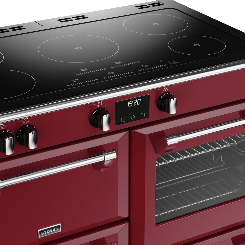Stoves Richmond Deluxe D1000Ei TCH Chilli Red 100cm Induction Range
