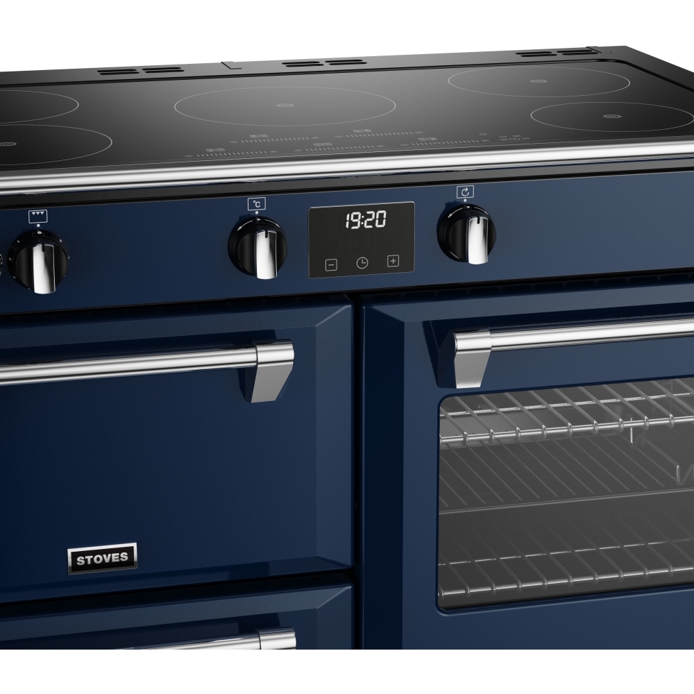 Stoves Richmond Deluxe D1000Ei TCH Midnight Blue 100cm Induction Range Cooker, A Rated